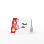 Cherry Blossom Fan Love Kanji Thank You Card