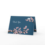 Cherry Blossom Garden (Navy) Wedding Thank You cards