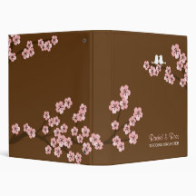 Cherry Blossom Garden Wedding 3 Ring Binders