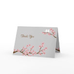 Cherry Blossom Garden Wedding Thank You Greeting Cards