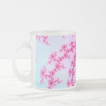 Cherry Blossom - Gentle Pink Fractal Swirls Mugs