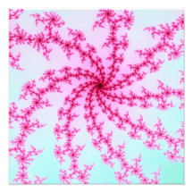 Cherry Blossom - Gentle Pink Fractal Swirls Photographic Print