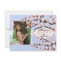 Cherry Blossom Grad Announcement & Invitation