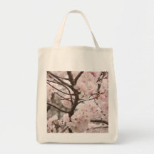 Cherry Blossom Grocery Tote Tote Bags