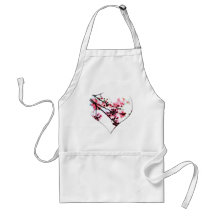 Cherry Blossom Heart Apron