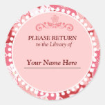 Cherry Blossom Library Ex-Libris Label Sticker