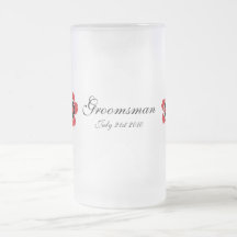Cherry Blossom Modern Custom Groomsman Coffee Mug