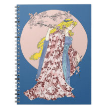 Cherry Blossom Moon Spiral Notebook