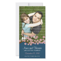 Cherry Blossom (Navy) Save the Date Photo