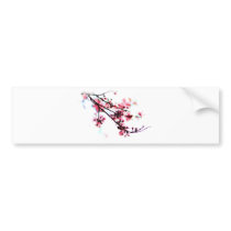 Cherry Blossom Painting Bumper Sticker