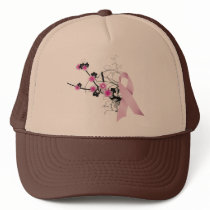 Cherry Blossom Pink Ribbon Mesh Hats