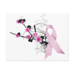Cherry Blossom Pink Ribbon Postcards