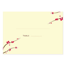 Cherry Blossom Place Cards Business Card