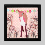 Cherry Blossom Pretty Pink Fawn Art Box gift boxes