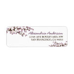 Cherry Blossom Return Address Label (purple)