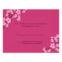 Cherry Blossom RSVP Cards