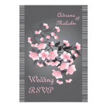 Cherry blossom (Sakura) RSVP Personalized Invite