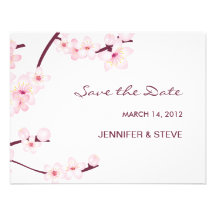 Cherry Blossom Save The Date Card Personalized Announcements