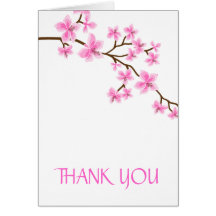 Cherry Blossom Thank you card