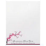 Cherry Blossom Tree Branch Letterhead Design 1