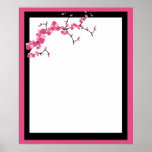 Cherry Blossom Tree Branch Poster Design 2