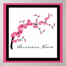Cherry Blossom Tree Branch Poster Design 3