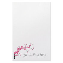 Cherry Blossom Tree Branch Stationery Design 1