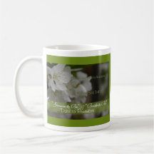 Cherry blossom w/ green border Save the Date Produ Mugs