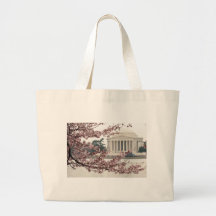 Cherry Blossom Washington DC Canvas Bags