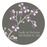 Cherry Blossom Wedding Invitation Seal (plum)
