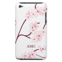 Cherry Blossoms Branch on Polka Dots Case-Mate iPod Touch Case