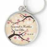Cherry Blossoms Branch Weddings Key Chain
