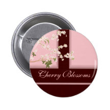 Cherry Blossoms Button