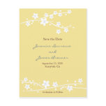 Cherry Blossoms in Yellow Postcard