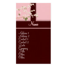 Cherry Blossoms Profile Card Business Cards