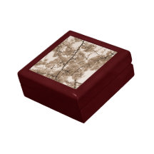 'Cherry Blossoms' Sepia Keepsake Box