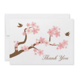 Cherry Blossoms Thank You Note Announcement