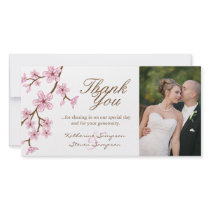 Cherry Blossoms Thank You Photo Card