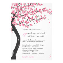 Cherry Blossoms Wedding Invitations