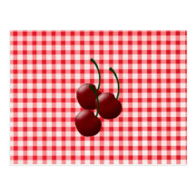 Cherry Bunch Recipe Card Postcard