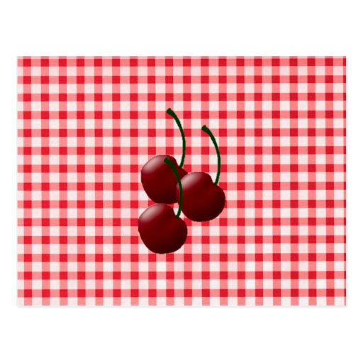 Cherry Bunch Recipe Card Postcard