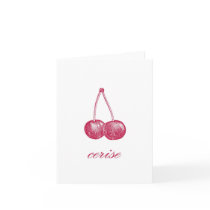 Cherry (Cerise) Notecards