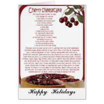 cherry cheesecake greeting card