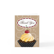 Cherry Cupcake Bakery Thank You Cards