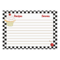 Cherry Cupcake Mini Recipe Cards Business Card Template
