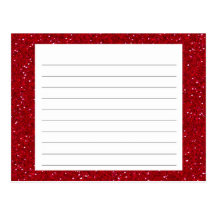 Cherry Glitter Recipe Card Post Card