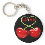 CHERRY LOVE HEARTS KEY CHAIN