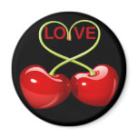 CHERRY LOVE HEARTS magnets