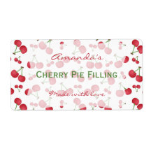 Cherry Personalized Canning Label
