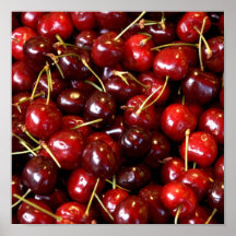 Cherry photo wall decoration on canvas print